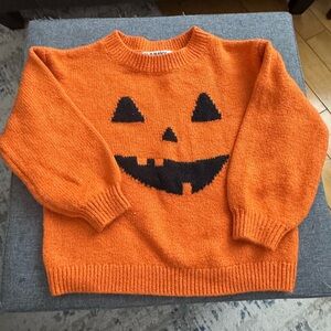 Old Navy Orange Pumpkin Face Kids Sweatshirt